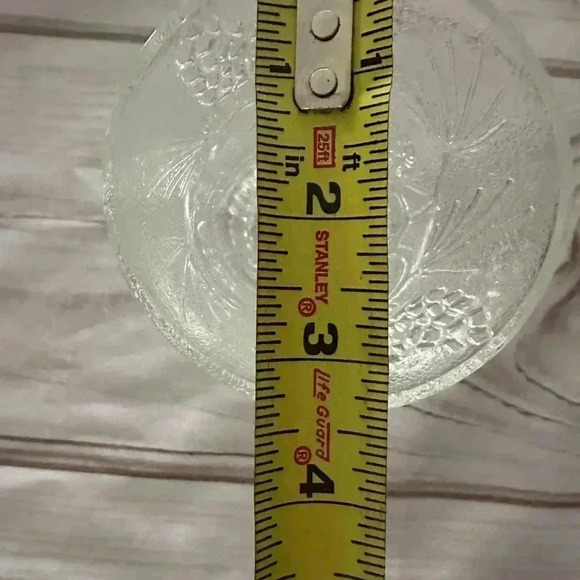 Tiara Glassware Ponderosa Pine 6” Footed Goblets Clear Vintage Set Of 4 - Picture 3 of 4